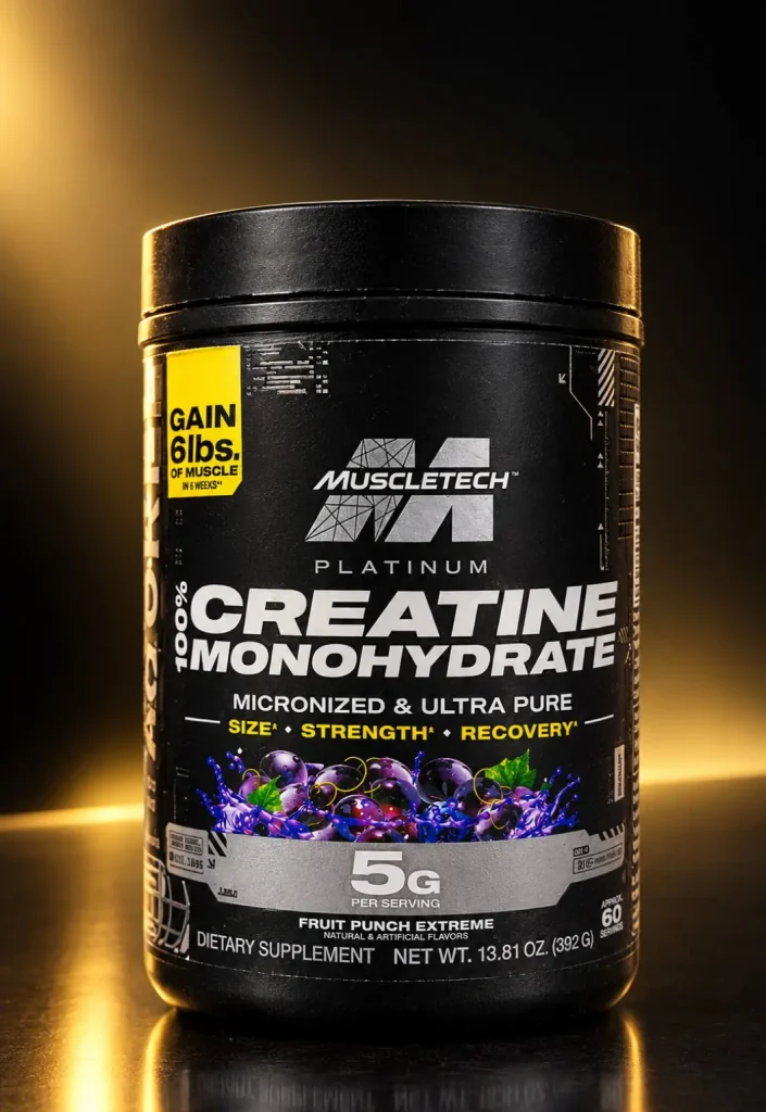 کراتین مونوهیدرات پلاتینیوم طعم‌دار ماسل (Muscle Platinum 100% Creatine Monohydrate) – 399 گرم