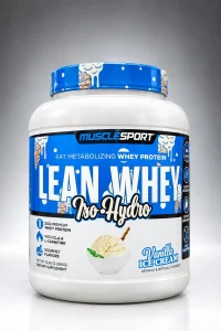 پروتئین لین وی ماسل اسپرت – طعم بستنی وانیلی –MuscleSport Lean Whey Iso-Hydro – Vanilla Ice Cream – (2.26 کیلوگرم)