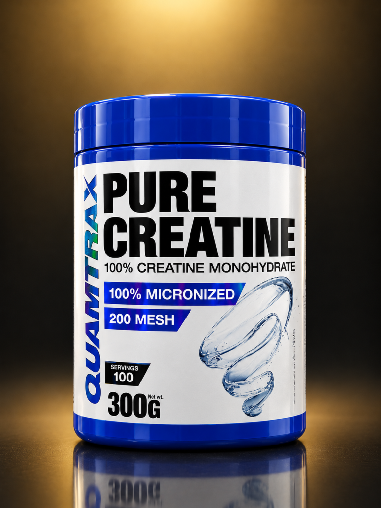 کراتین خالص کوامترَکس طرح جدید (Quamtrax Pure Creatine 100% Micronized)ـ۳۰۰گرم