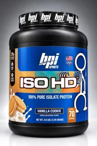 پروتئین ایزوله بی پی آی BPI Sports ISO HD طعم کوکی وانیلی (Vanilla Cookie) –2.1 کیلوگرم