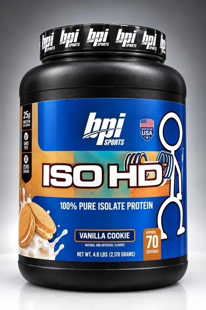 پروتئین ایزوله بی پی آی BPI Sports ISO HD طعم کوکی وانیلی (Vanilla Cookie) –2.1 کیلوگرم