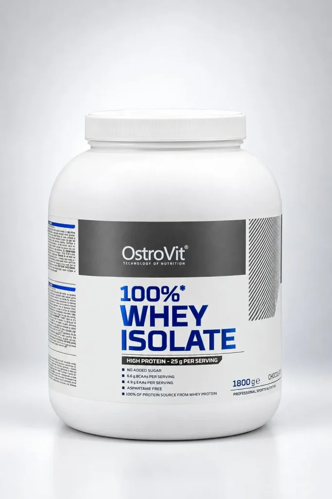 پروتئین وی ایزوله ۱۰۰٪ اوستروویت – طعم شکلات، وزن ۱۸۰۰ گرم | OstroVit 100% Whey Isolate – Chocolate
