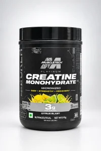 کراتین طعمدار مونوهیدرات پلاتینوم ماسل‌ ۳۱۵ گرمی | با طعم مرکبات | Platinum Creatine Monohydrate Citrus Blast